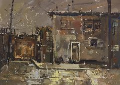 北京畫室色彩場景破舊房屋范畫賞